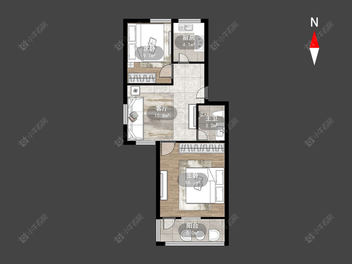 常州清潭六村在售二手房源户型图_小牛看房