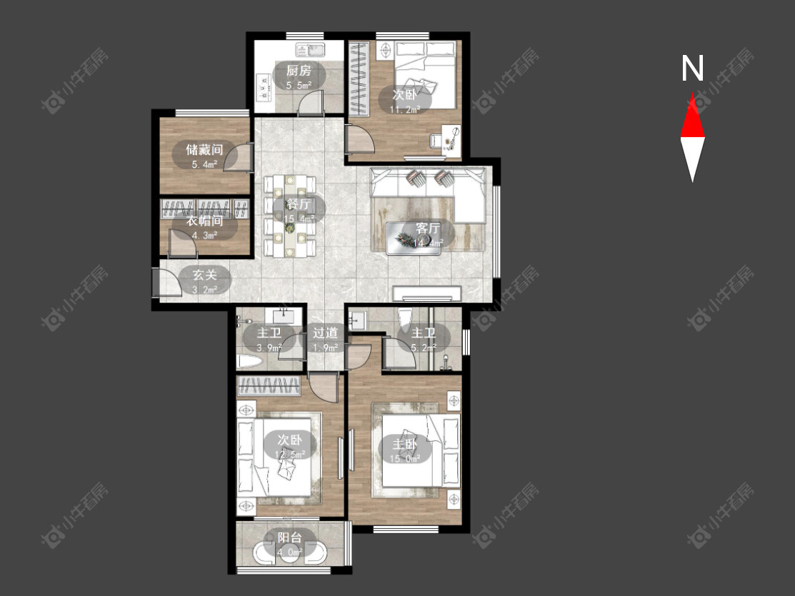 常州和平国际在售二手房源户型图_小牛看房
