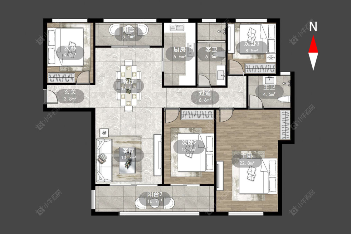 常州星河国际十一区在售二手房源户型图_小牛看房