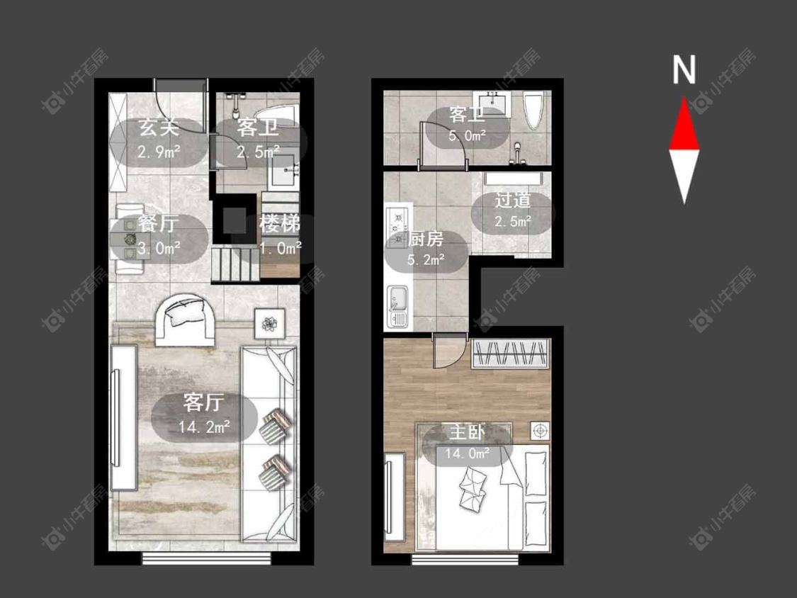 高力国际SOHO房源户型图 常州高力国际SOHO在售二手房源户型图_小牛看房