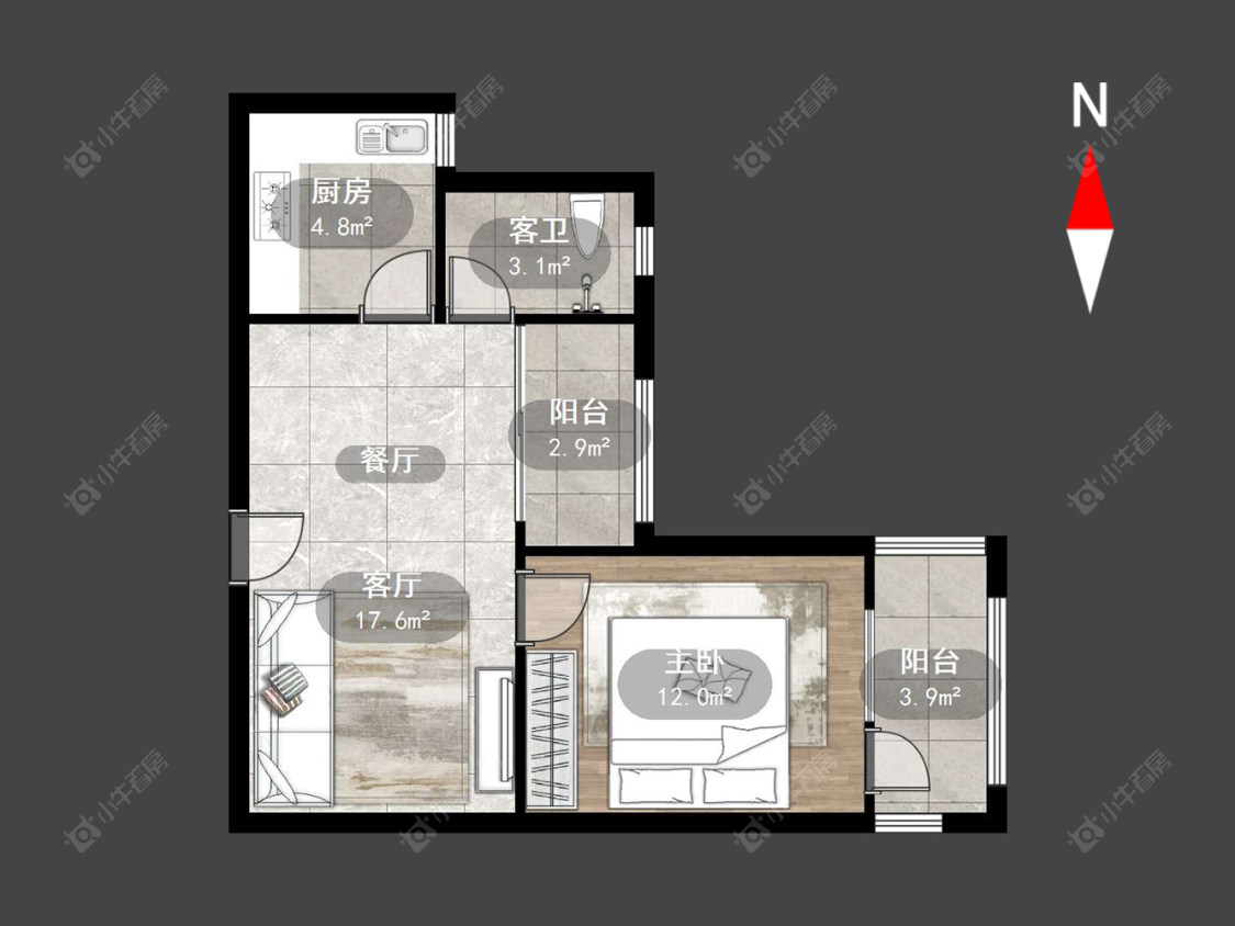 常州格兰艺堡一期在售二手房源户型图_小牛看房