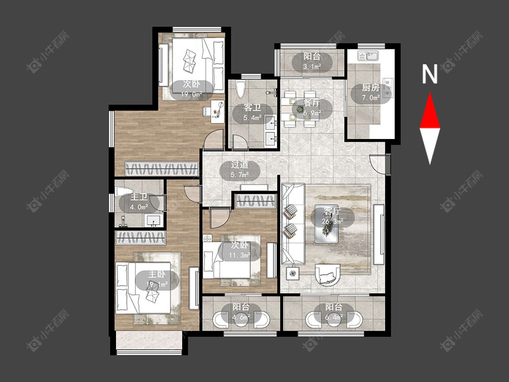 御城房源户型图 常州御城在售二手房源户型图_小牛看房