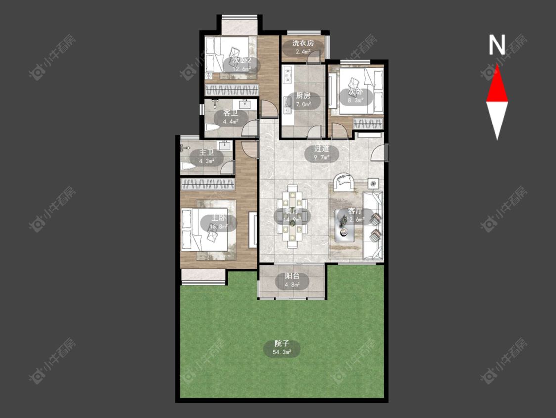 常州奥林匹克花园在售二手房源户型图_小牛看房