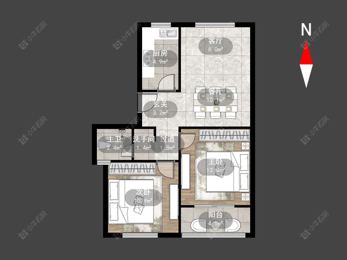 常州新景花苑二期在售二手房源户型图_小牛看房
