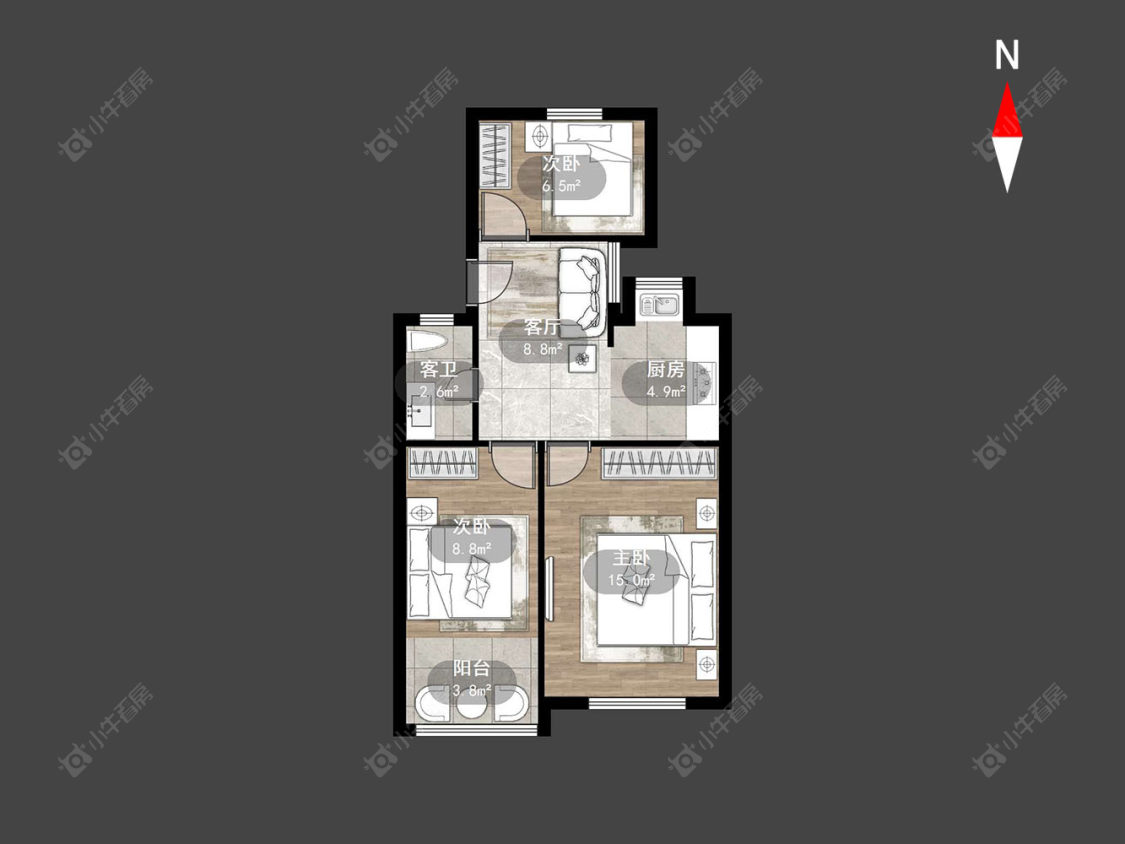 常州北环新村在售二手房房源户型图_小牛看房