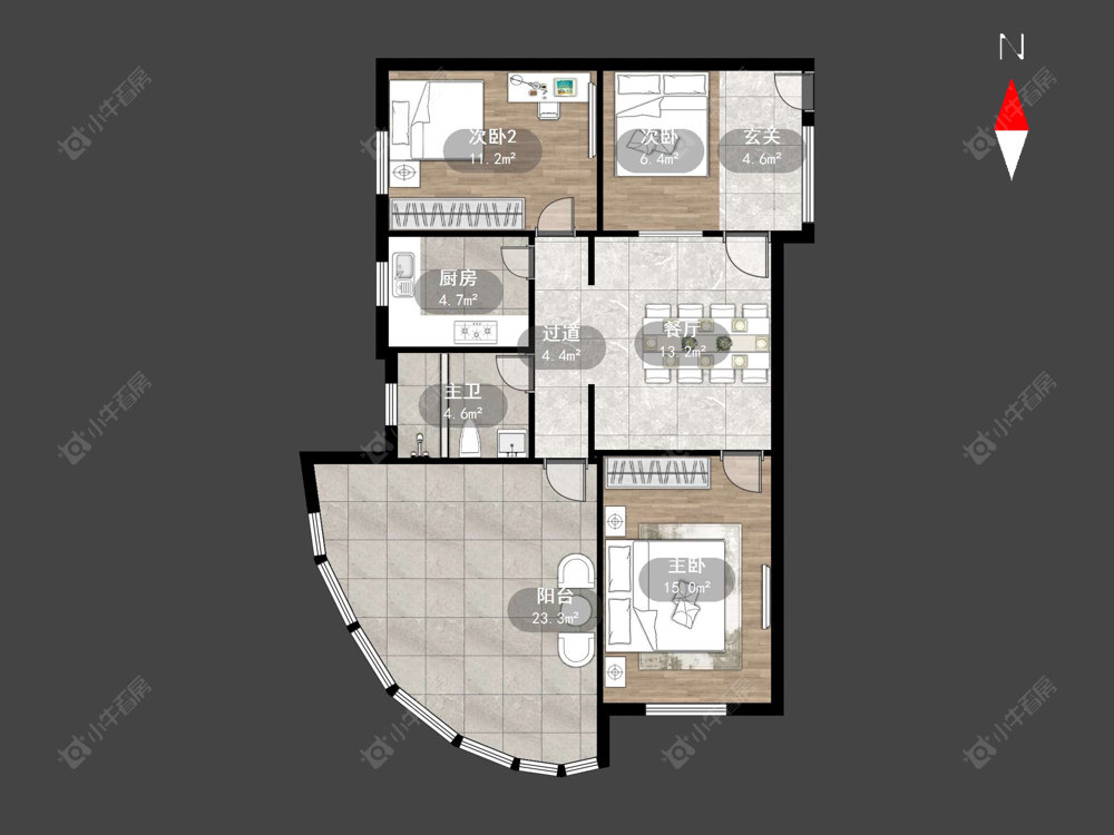 常州新龙商城在售二手房源户型图_小牛看房