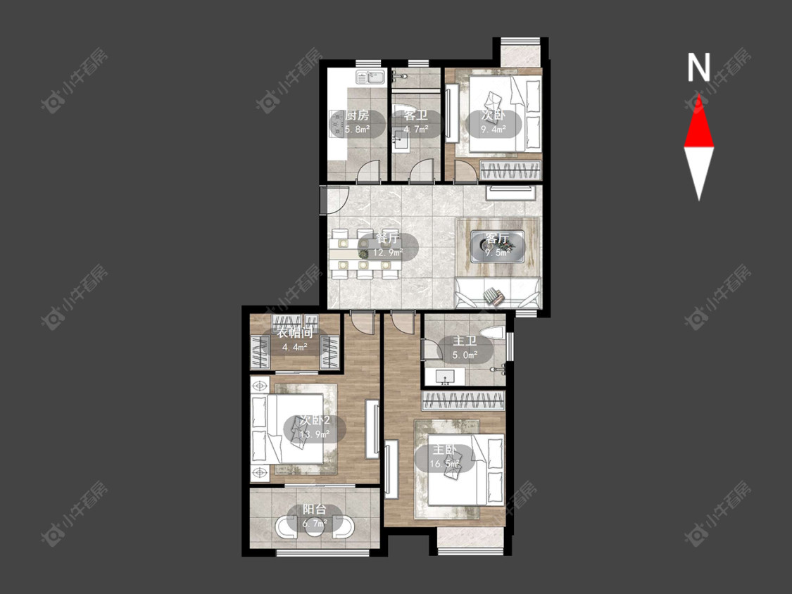 常州米兰阳光在售二手房源户型图_小牛看房
