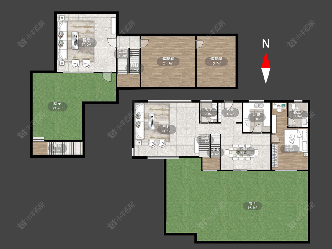 常州绿地世纪城别墅区在售二手房源户型图_小牛看房