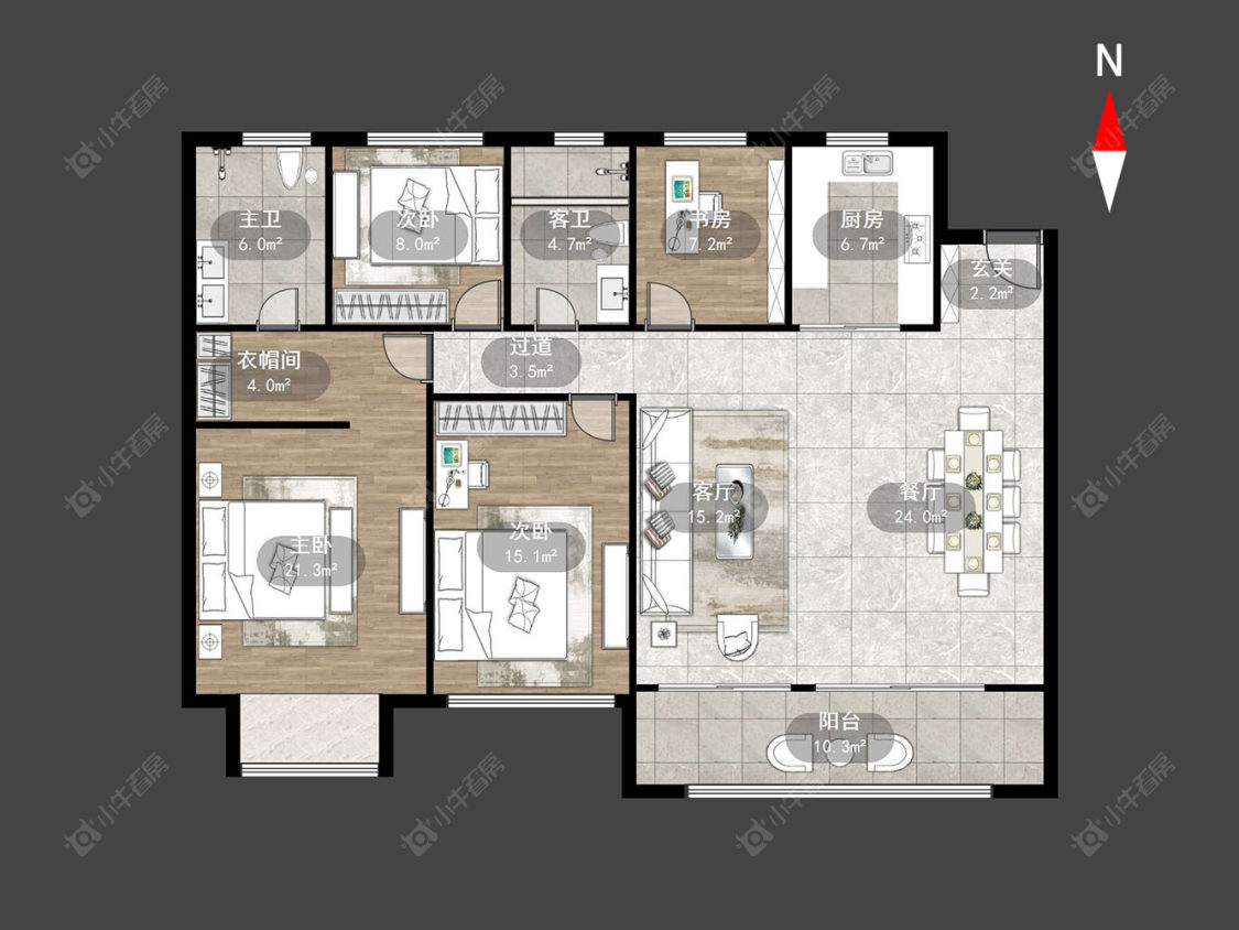 常州景瑞天玺在售二手房源户型图_小牛看房