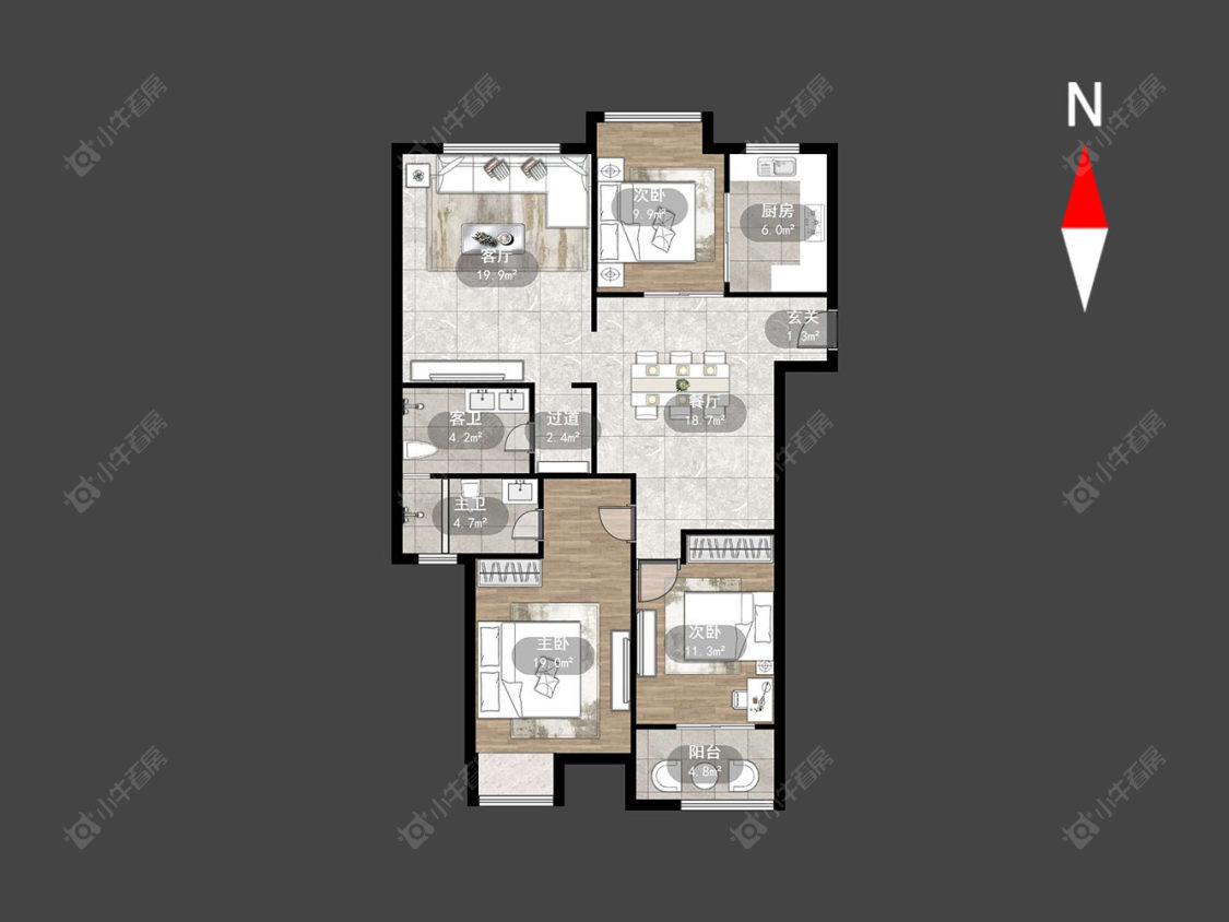 常州阳光龙庭在售二手房源户型图_小牛看房