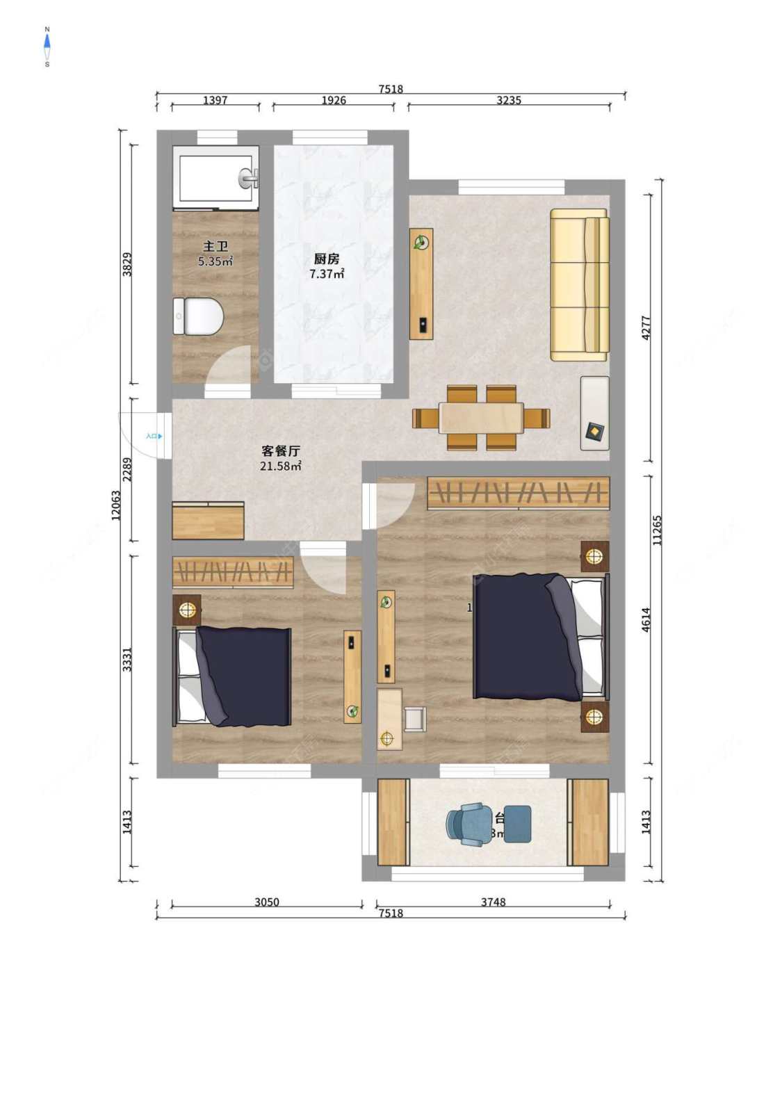 常州海会新村在售二手房房源户型图_小牛看房