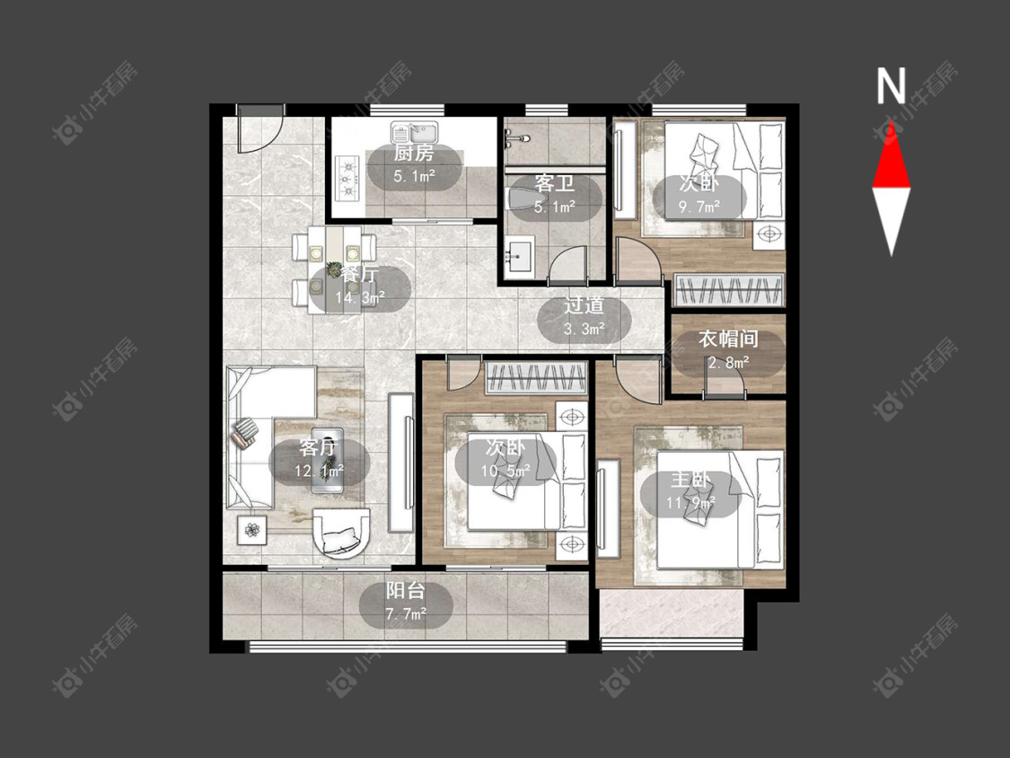 常州琅越龙洲在售二手房源户型图_小牛看房