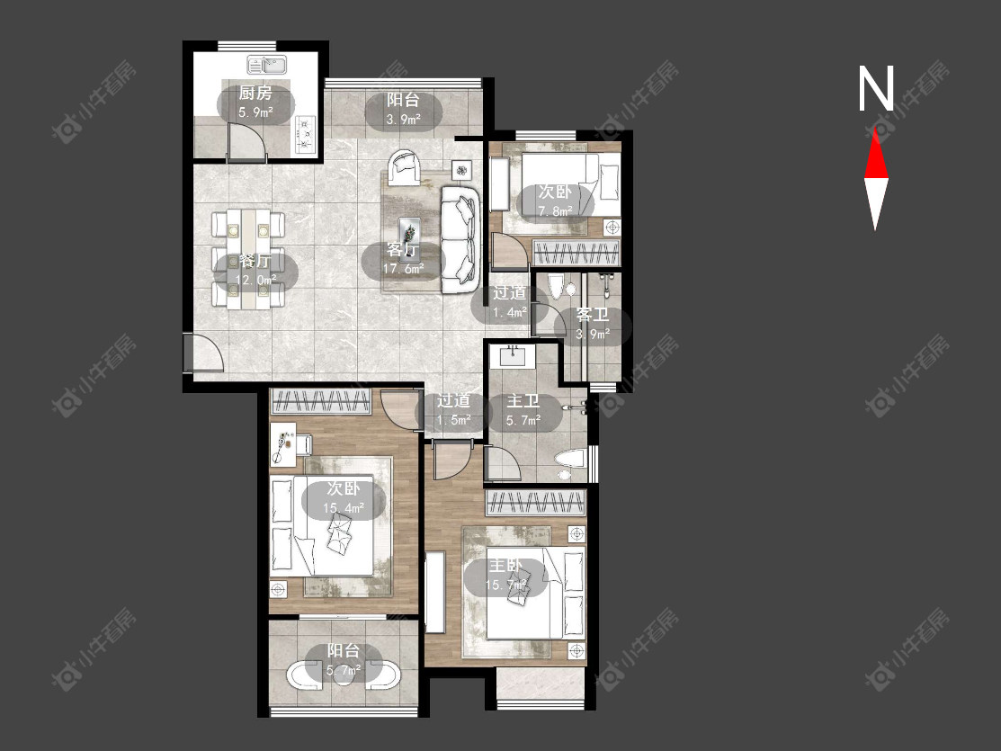 高成天鹅湖房源户型图 常州高成天鹅湖在售二手房源户型图_小牛看房