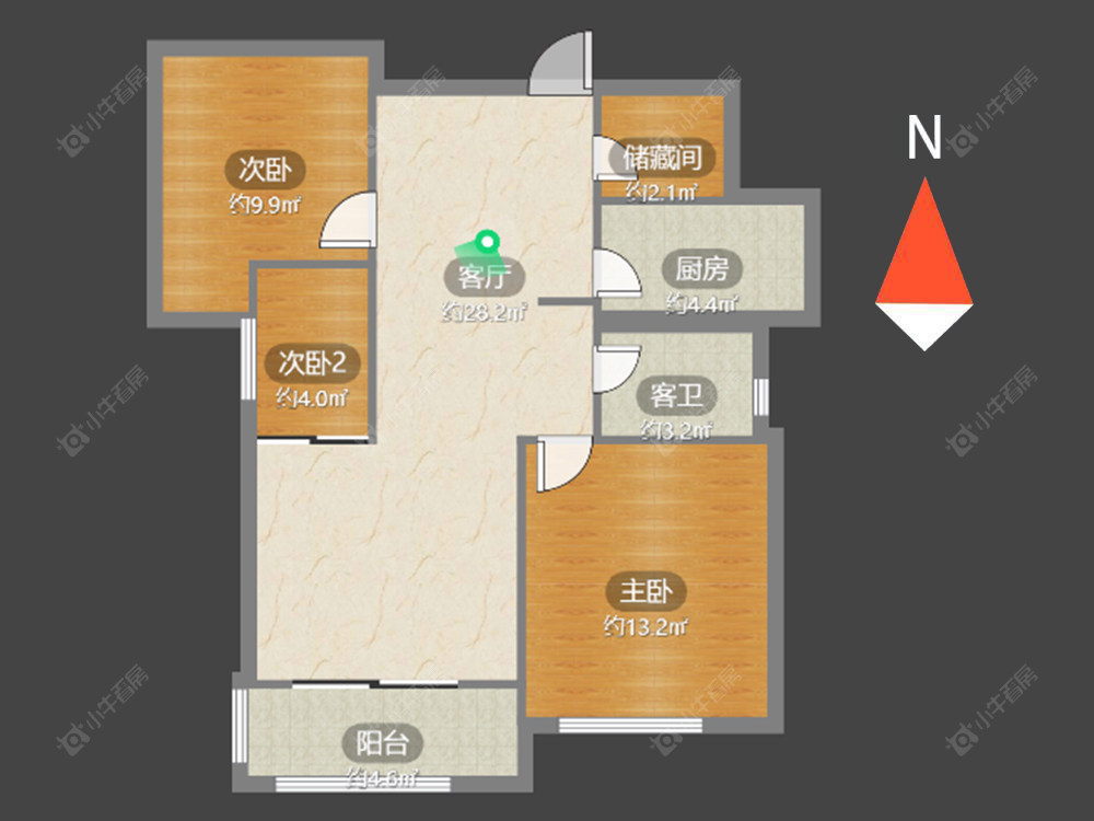 常州龙德花园在售二手房源户型图_小牛看房