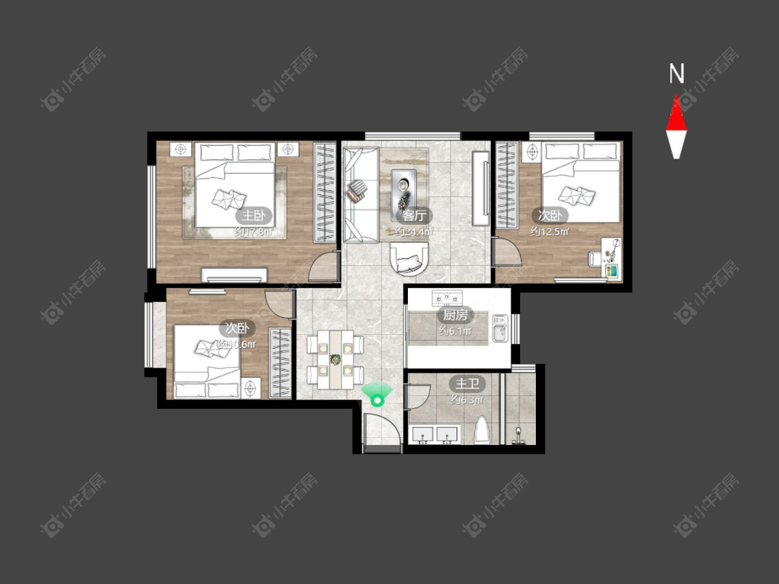 常州蔷薇家园3室2厅1卫在售二手房房源图片