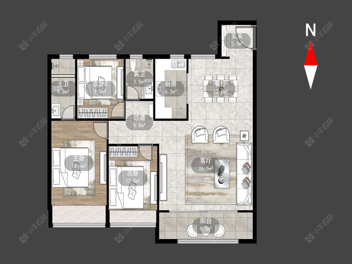 常州风华瓴著在售二手房源户型图_小牛看房