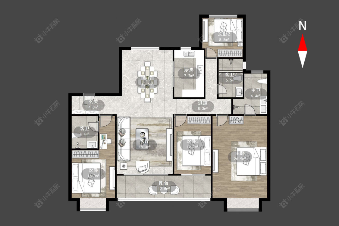 常州星河国际九区在售二手房源户型图_小牛看房