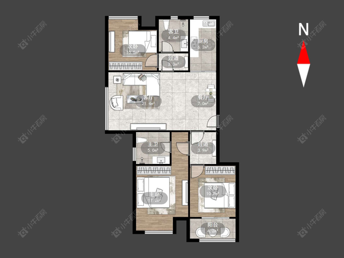 新城域一期房源户型图 常州新城域一期在售二手房源户型图_小牛看房
