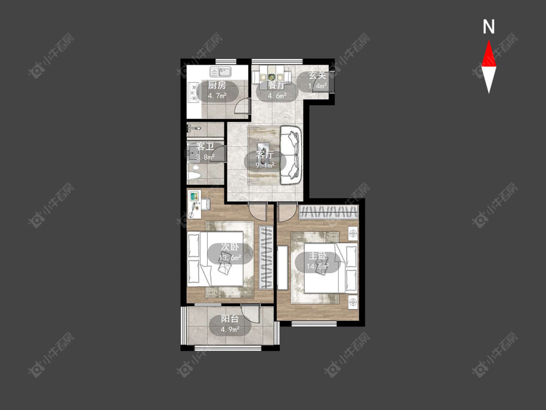 常州翠竹新村南区在售二手房房源户型图_小牛看房