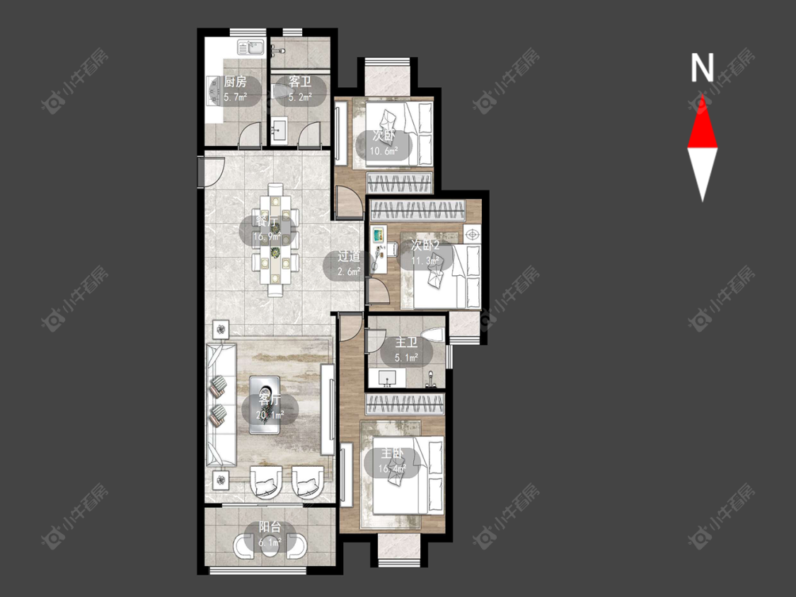 常州怡盛花园在售二手房源户型图_小牛看房