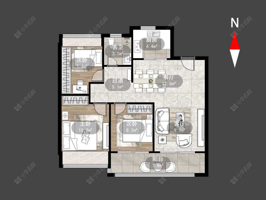 常州万科新都会在售二手房源户型图_小牛看房