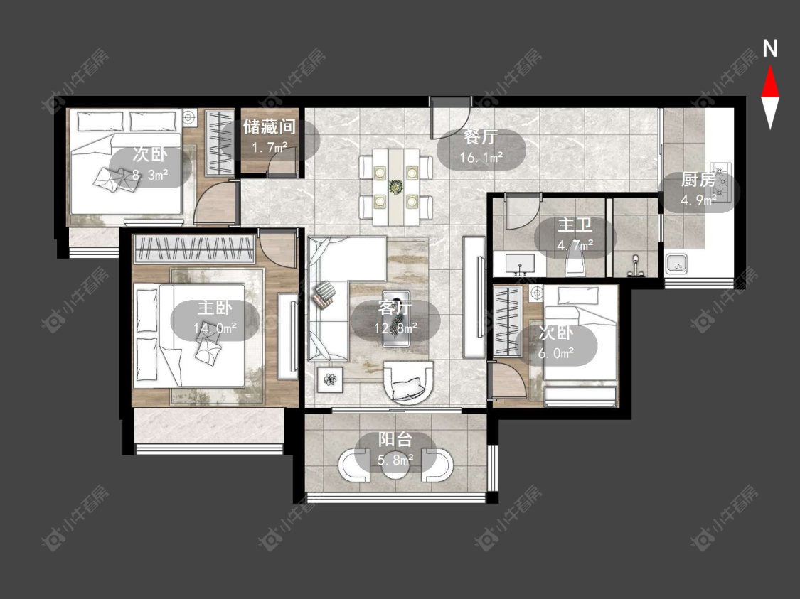 常州金坛碧桂园三期在售二手房源户型图_小牛看房