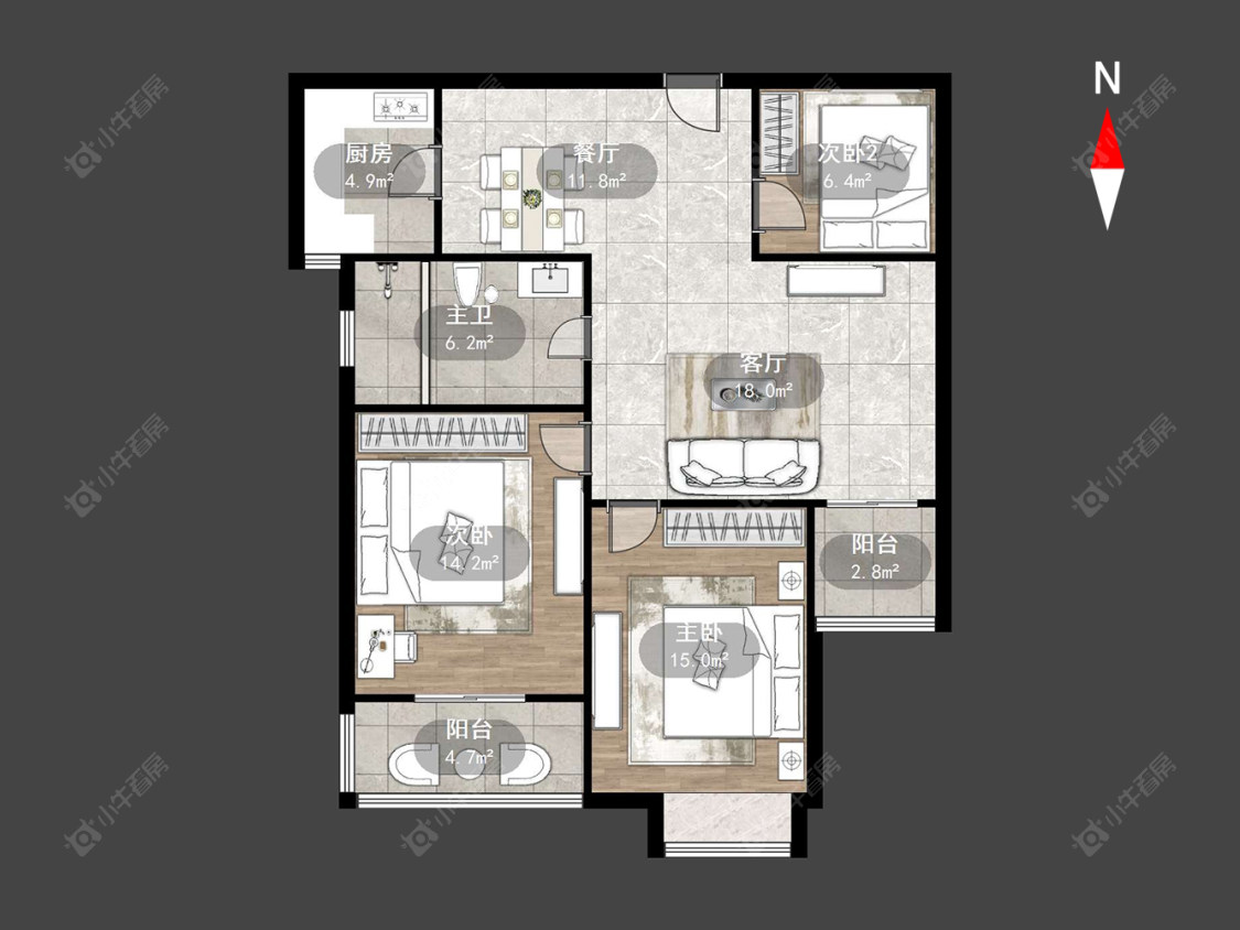 河阳花苑房源户型图 常州河阳花苑在售二手房源户型图_小牛看房