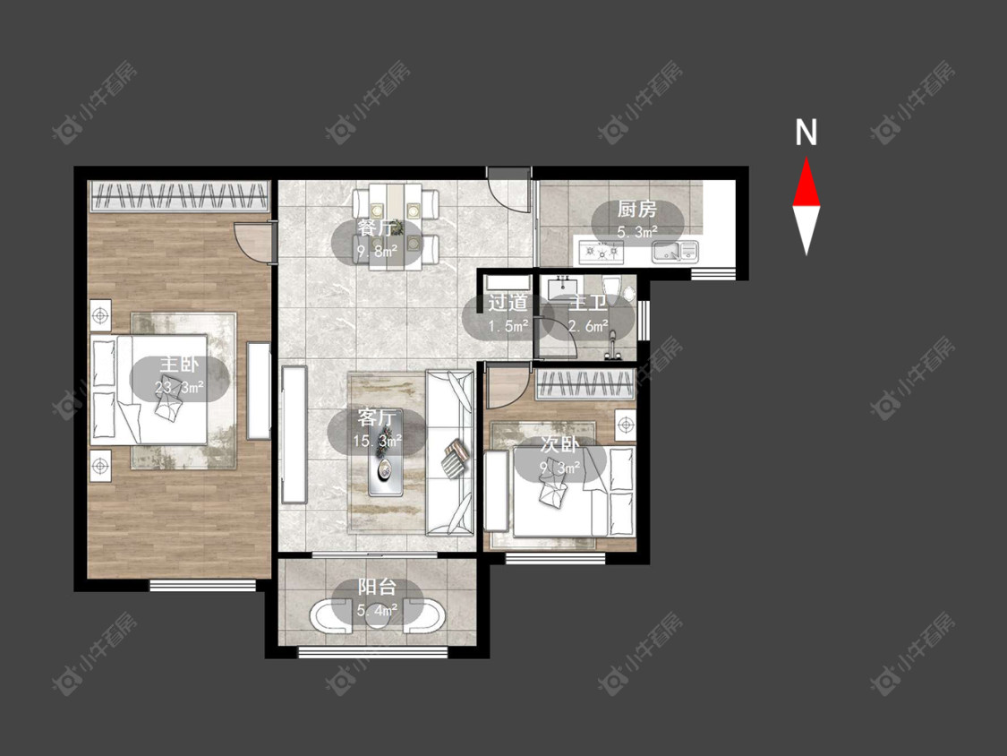 常州银河湾第一城二期在售二手房源户型图_小牛看房