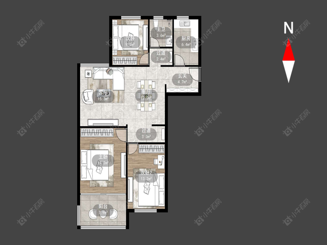 金新润园房源户型图 常州金新润园在售二手房源户型图_小牛看房