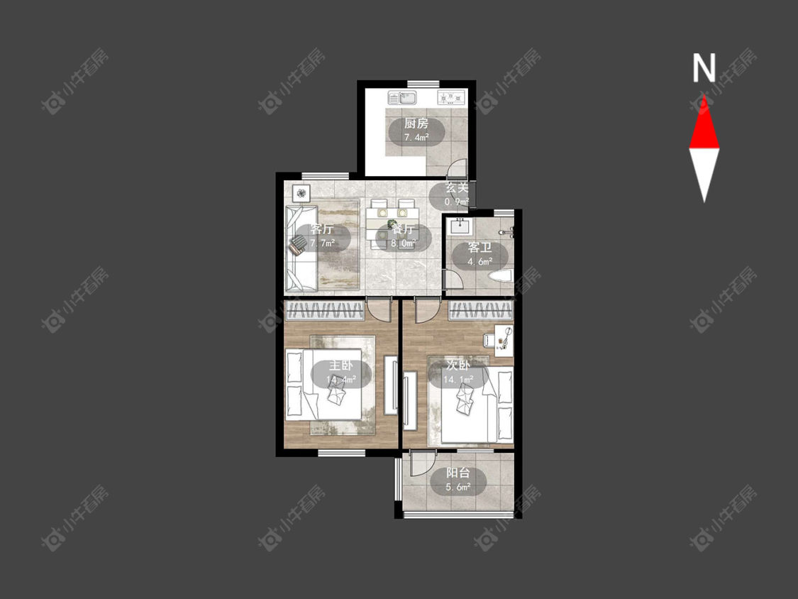 翠竹新村南区房源户型图 常州翠竹新村南区在售二手房源户型图_小牛看房