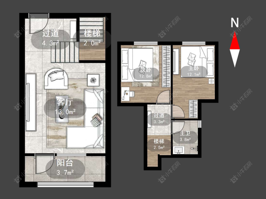 常州滨江明珠城东区在售二手房源户型图_小牛看房