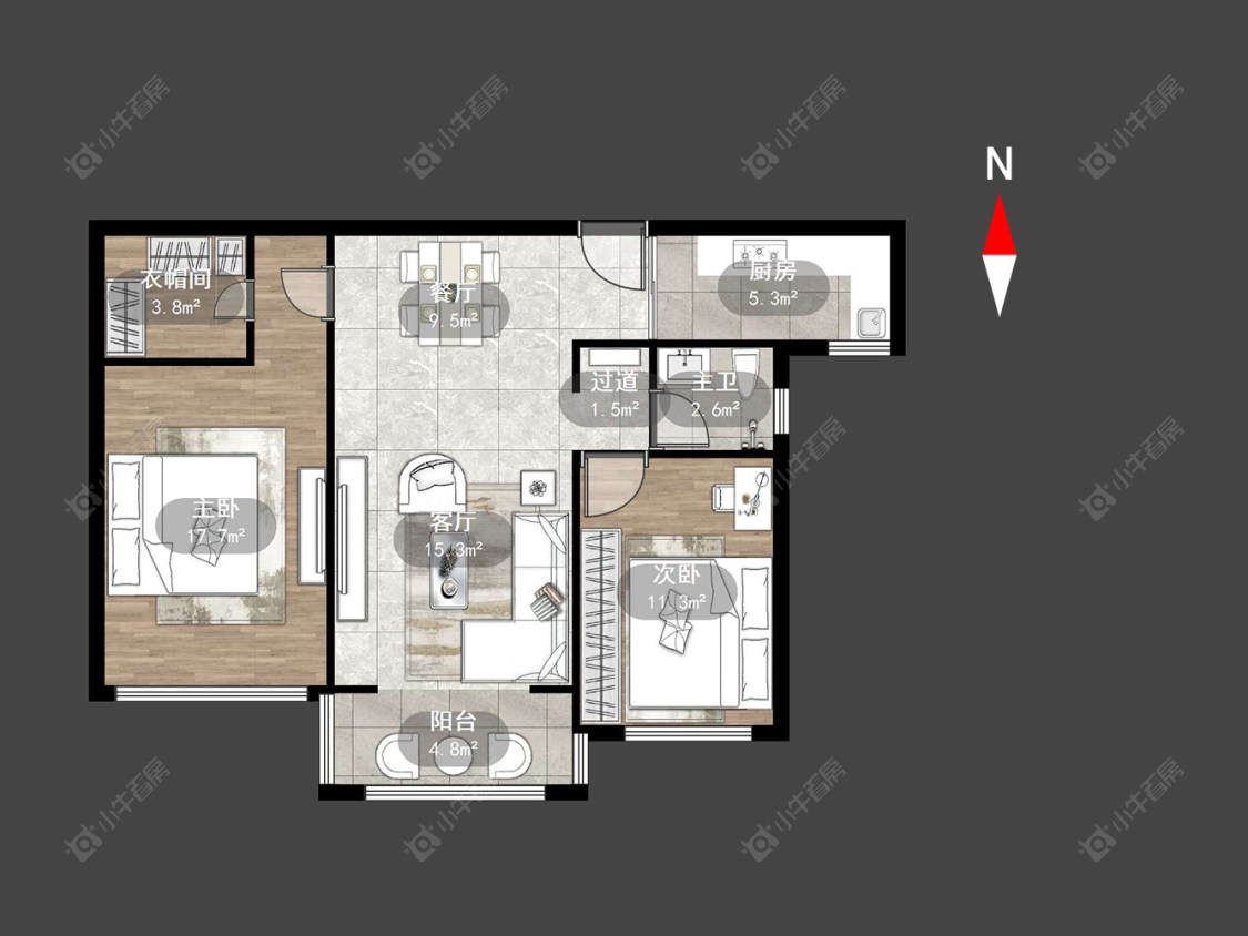 常州银河湾第一城二期在售二手房源户型图_小牛看房