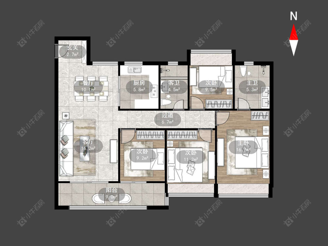 常州锦云华庭在售二手房源户型图_小牛看房