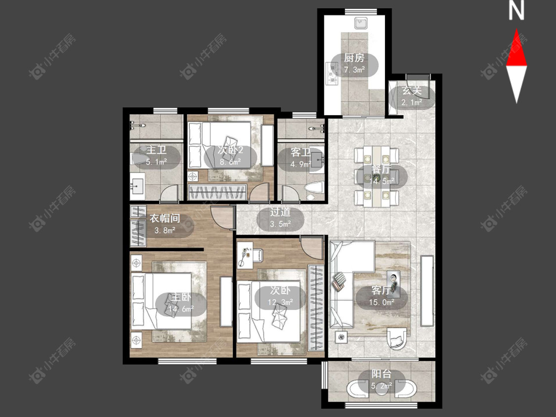 常州海华花园在售二手房源户型图_小牛看房