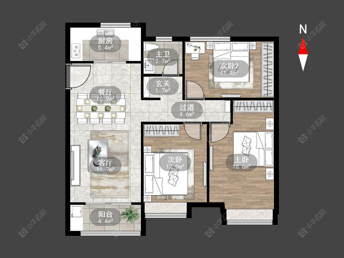 常州凤凰湖西苑3室2厅1卫在售二手房房源图片