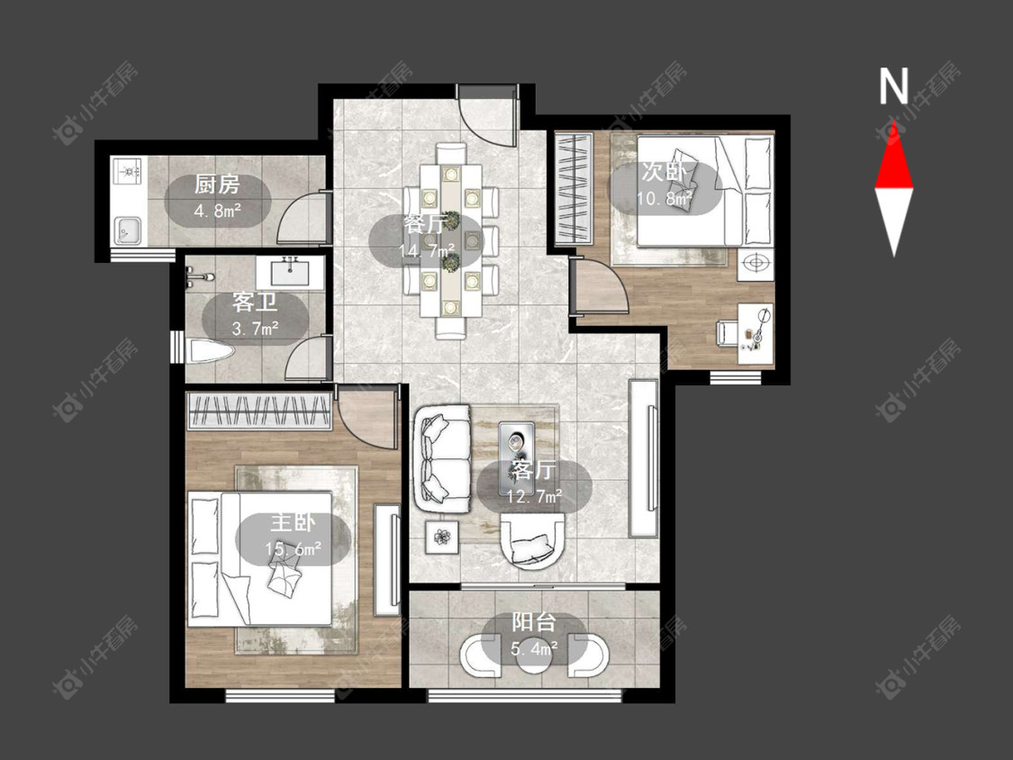 常州邹区泰富嘉园一期在售二手房源户型图_小牛看房