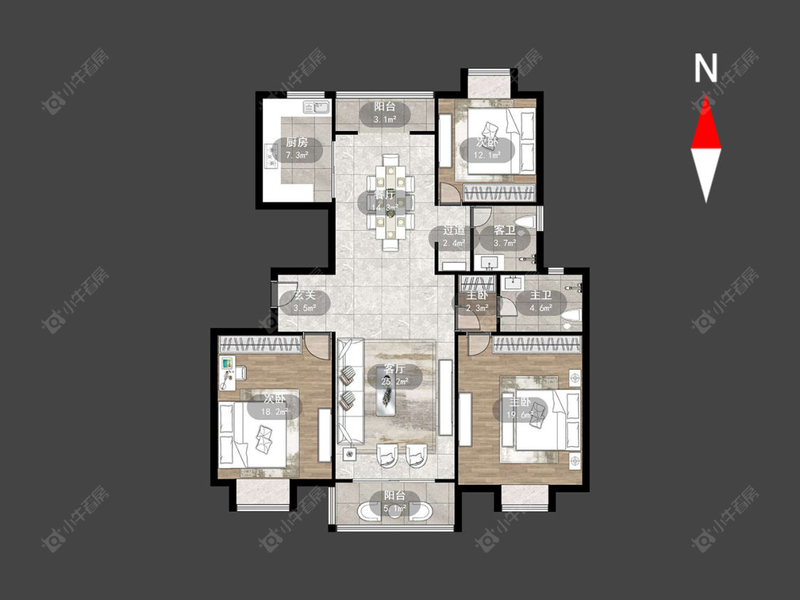 水木年华花园房源户型图 常州水木年华花园在售二手房源户型图_小牛看房