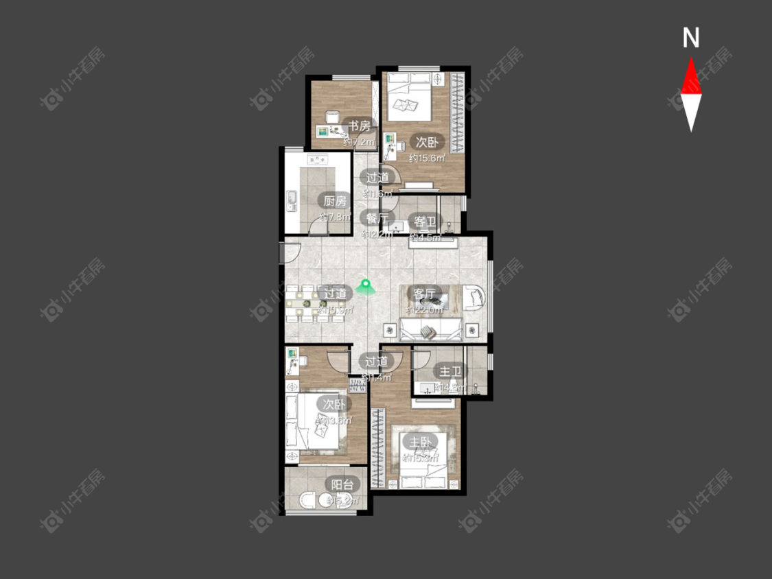常州龙湖香醍漫步南区在售二手房源户型图_小牛看房