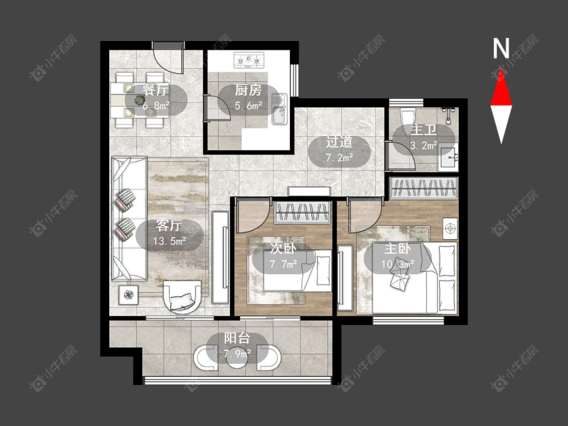 常州天启瑞禧花园在售二手房源户型图_小牛看房