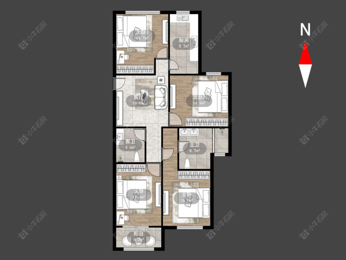 常州金新御园在售二手房源户型图_小牛看房