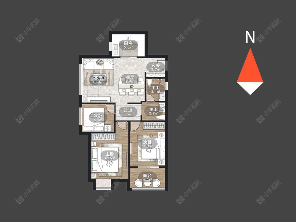 常州德禾豪景在售二手房源户型图_小牛看房