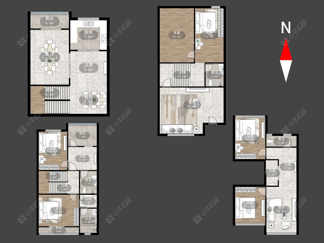 常州波士别馆在售二手房源户型图_小牛看房
