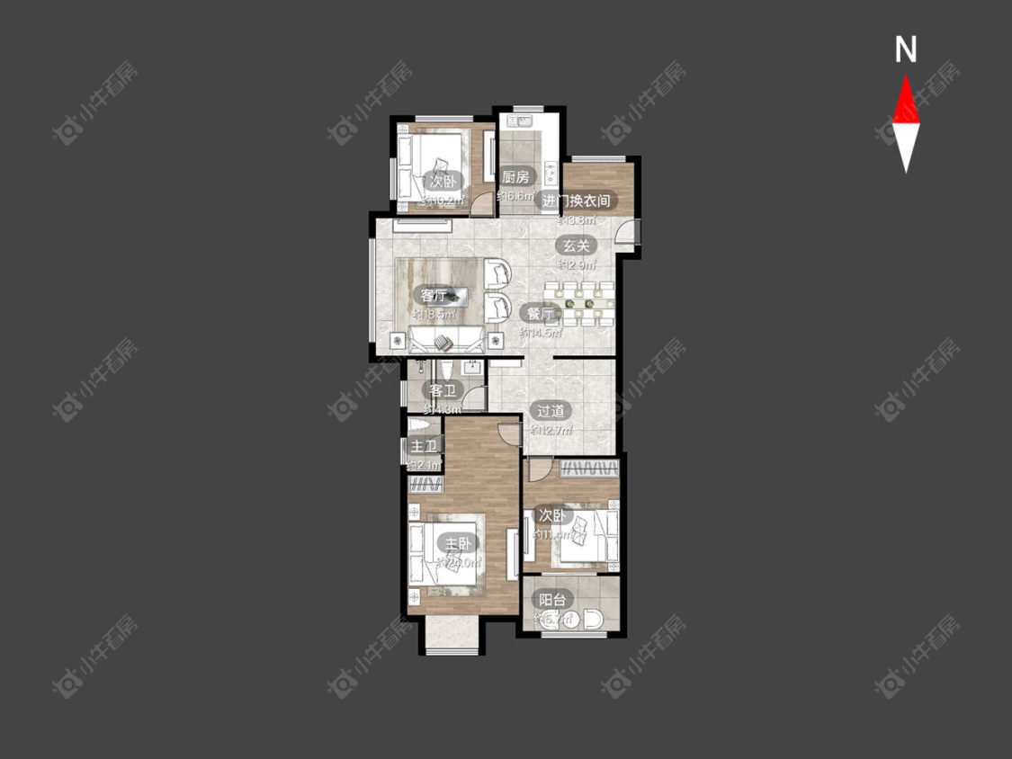 常州阳光龙庭在售二手房源户型图_小牛看房