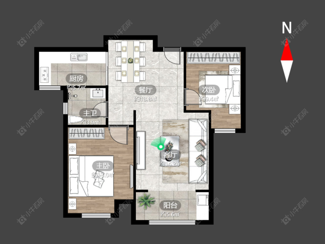 常州新城御景湾在售二手房源户型图_小牛看房