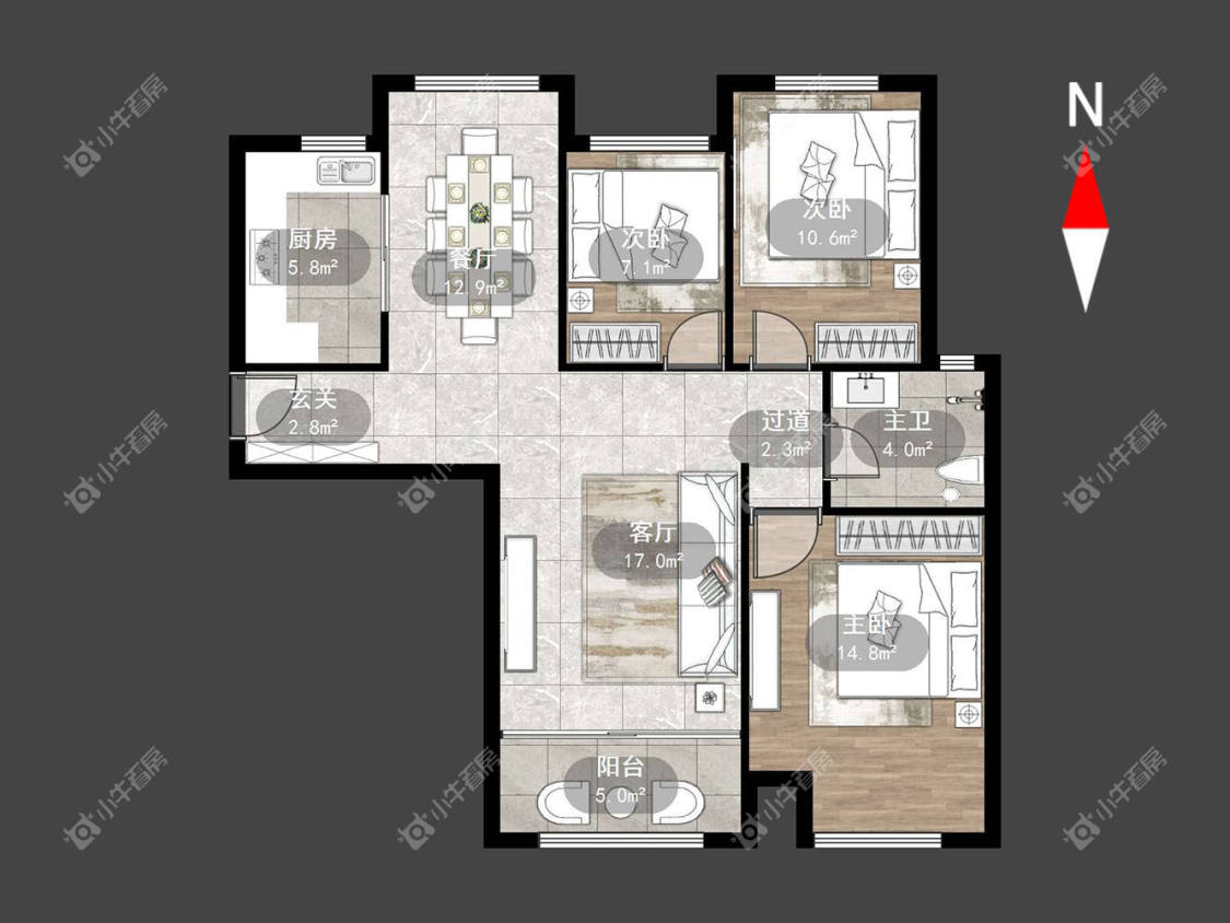常州新城春天里在租房源室内图_小牛看房