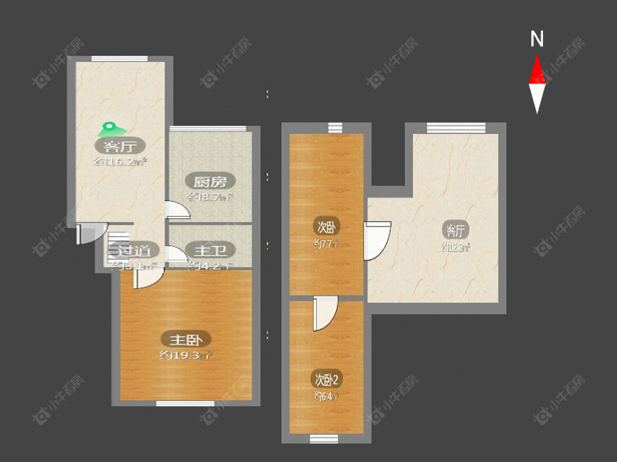常州勤业四村北区在售二手房源户型图_小牛看房