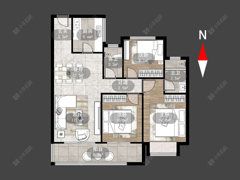 星河丹堤八区房源户型图 常州星河丹堤八区在售二手房源户型图_小牛看房
