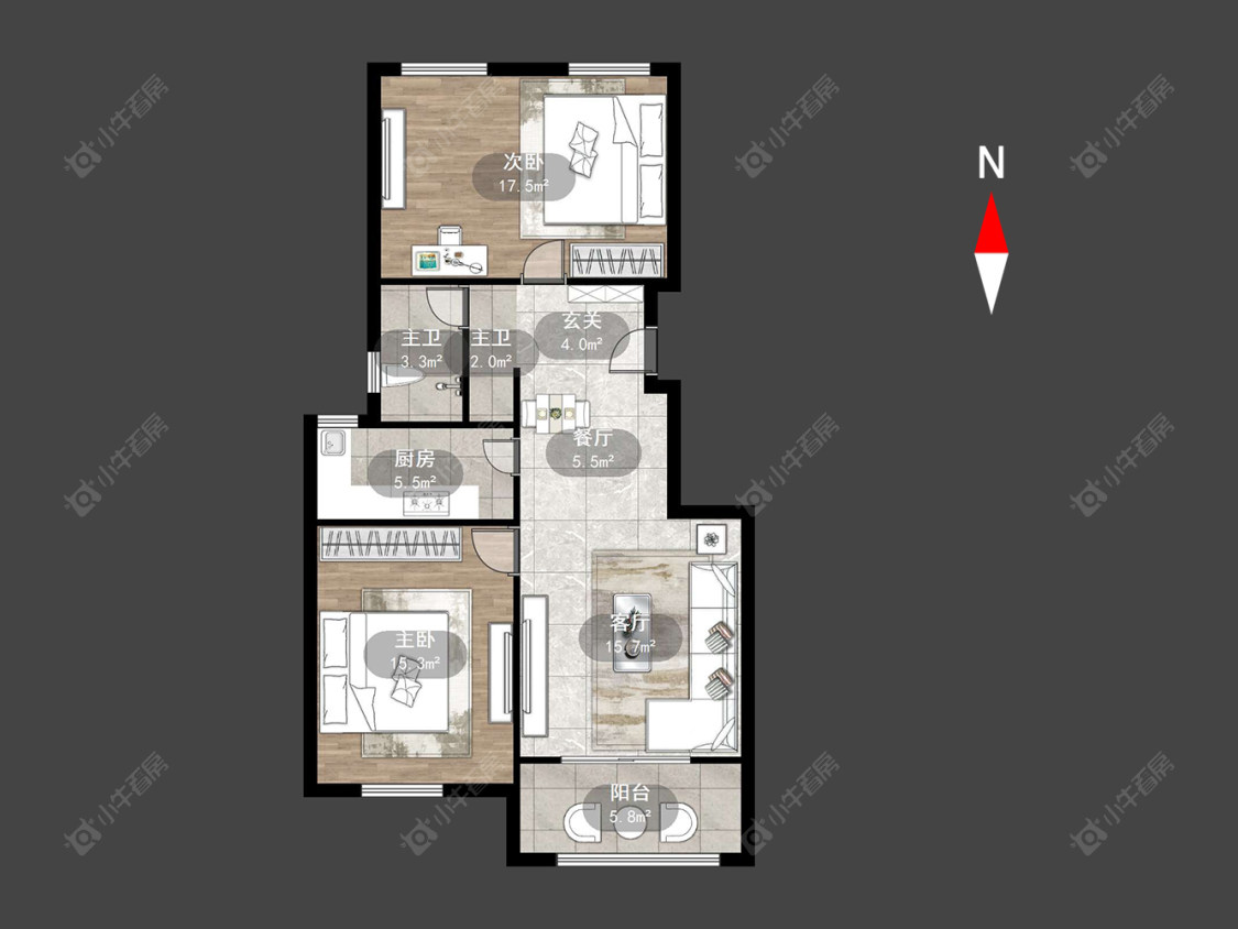 常州绿地世纪城一期在售二手房源户型图_小牛看房