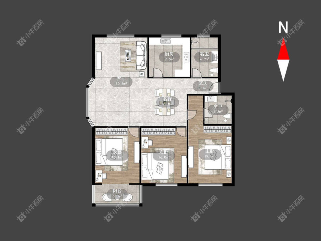 常州藻江花园一期在租房源户型图_小牛看房