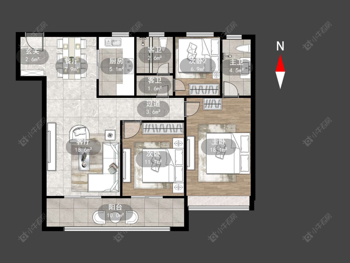 常州百馨西苑六期在售二手房源户型图_小牛看房